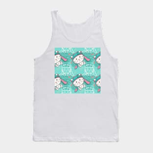 Cute Cat Seamless Patterns Tank Top